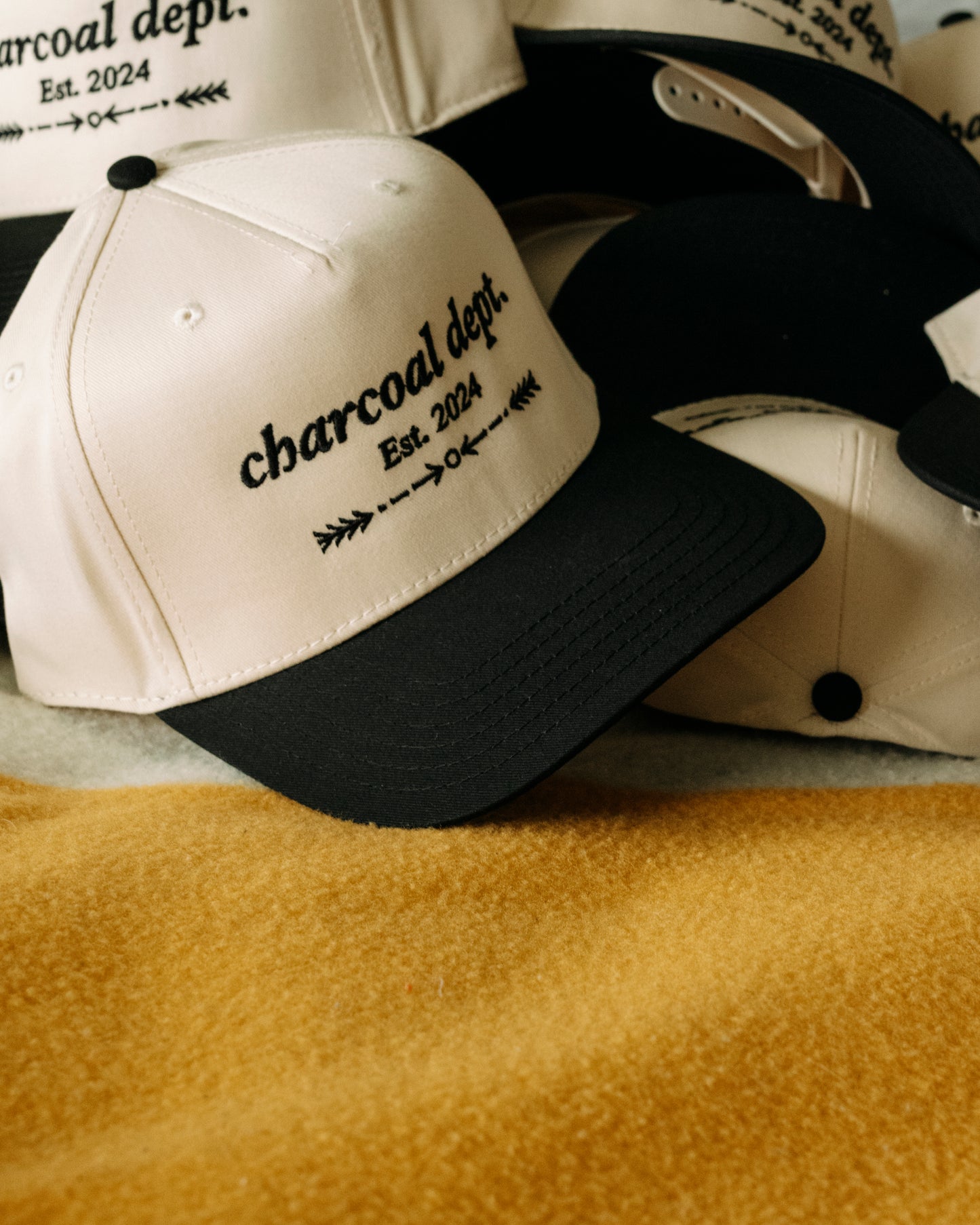 Black and white hat