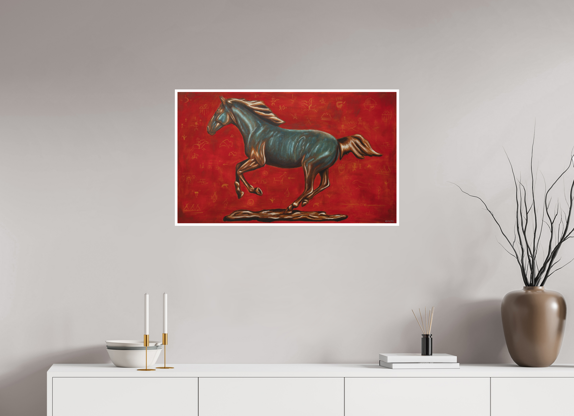 33.3 x 20″, Fuji Archive Silk - photo Patina Horse - Print